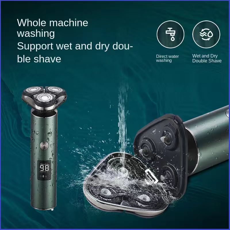 Men's Electric Shaver Triple Head Razor Travel Portable Washable - Image 7